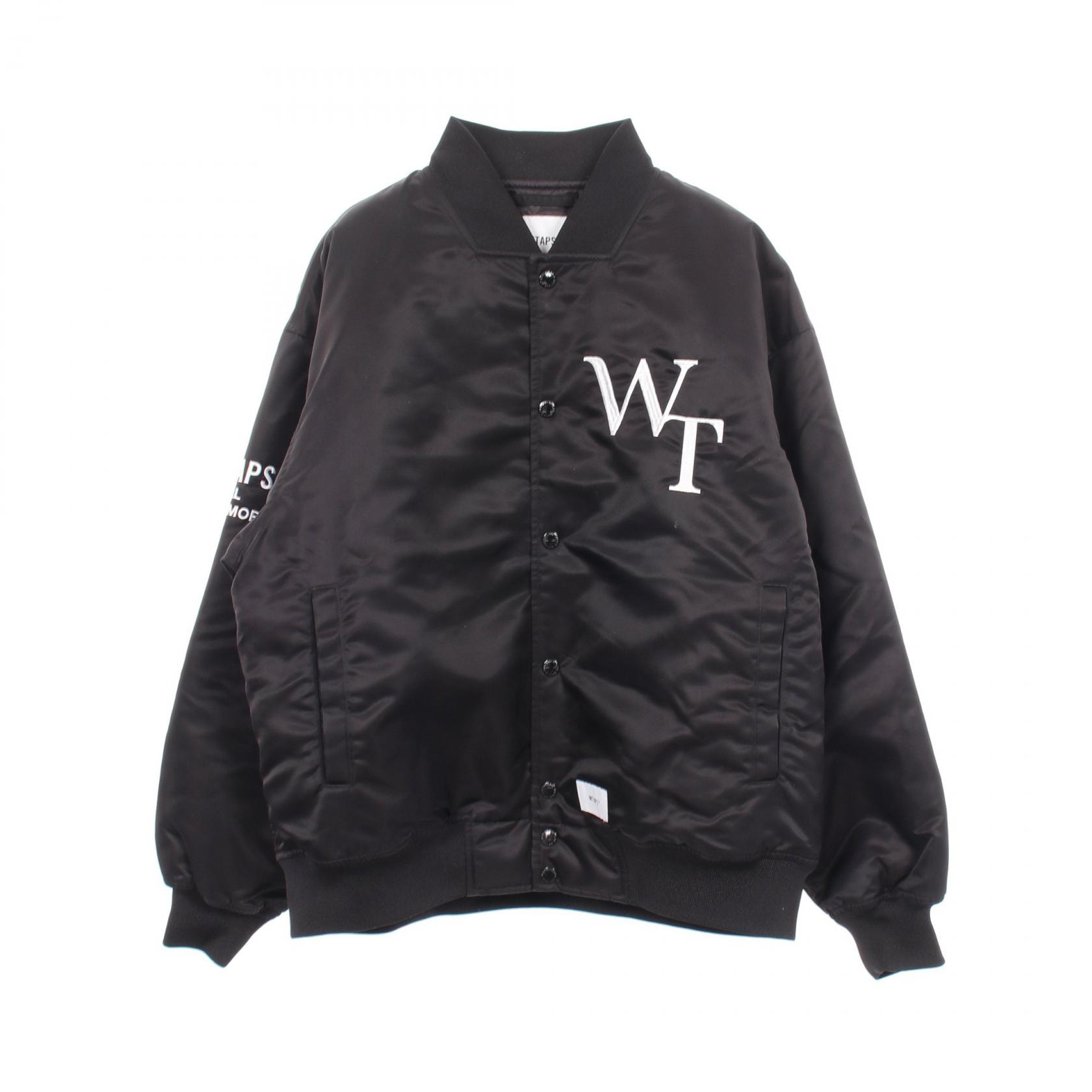 ダブルタップス WTAPS TEAM JACKET 中綿入りブルゾン ブルゾン 衣料品 アウター ナイロン メンズ ブラック系 【中古】