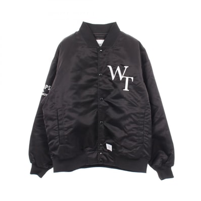 ダブルタップス WTAPS TEAM JACKET 中綿入りブルゾン ブルゾン 衣料品 アウター ナイロン メンズ ブラック系 【中古】