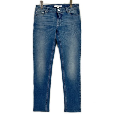 ジバンシィ ブルー コットン スターデザイン スキニーデニムパンツ 38