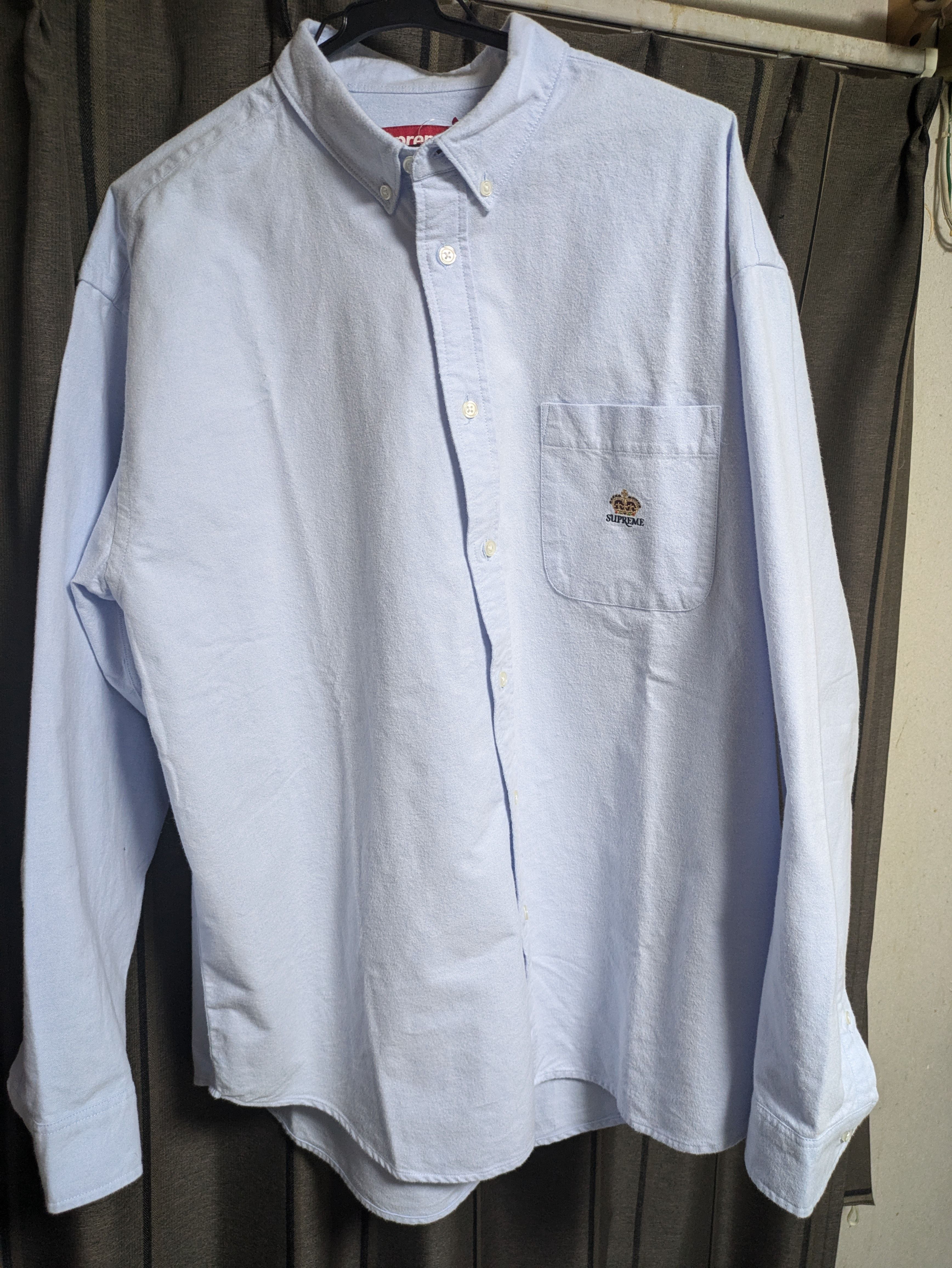 Supreme Loose Fit Flannel Oxford Shirt "Light Blue"