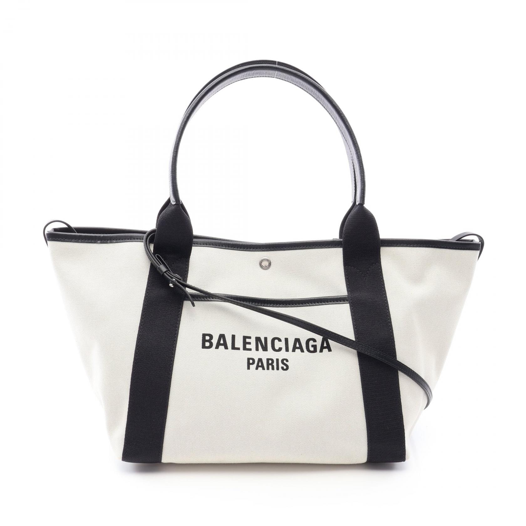 BALENCIAGA Biarritz Medium Tote Bag "Beige/Black"