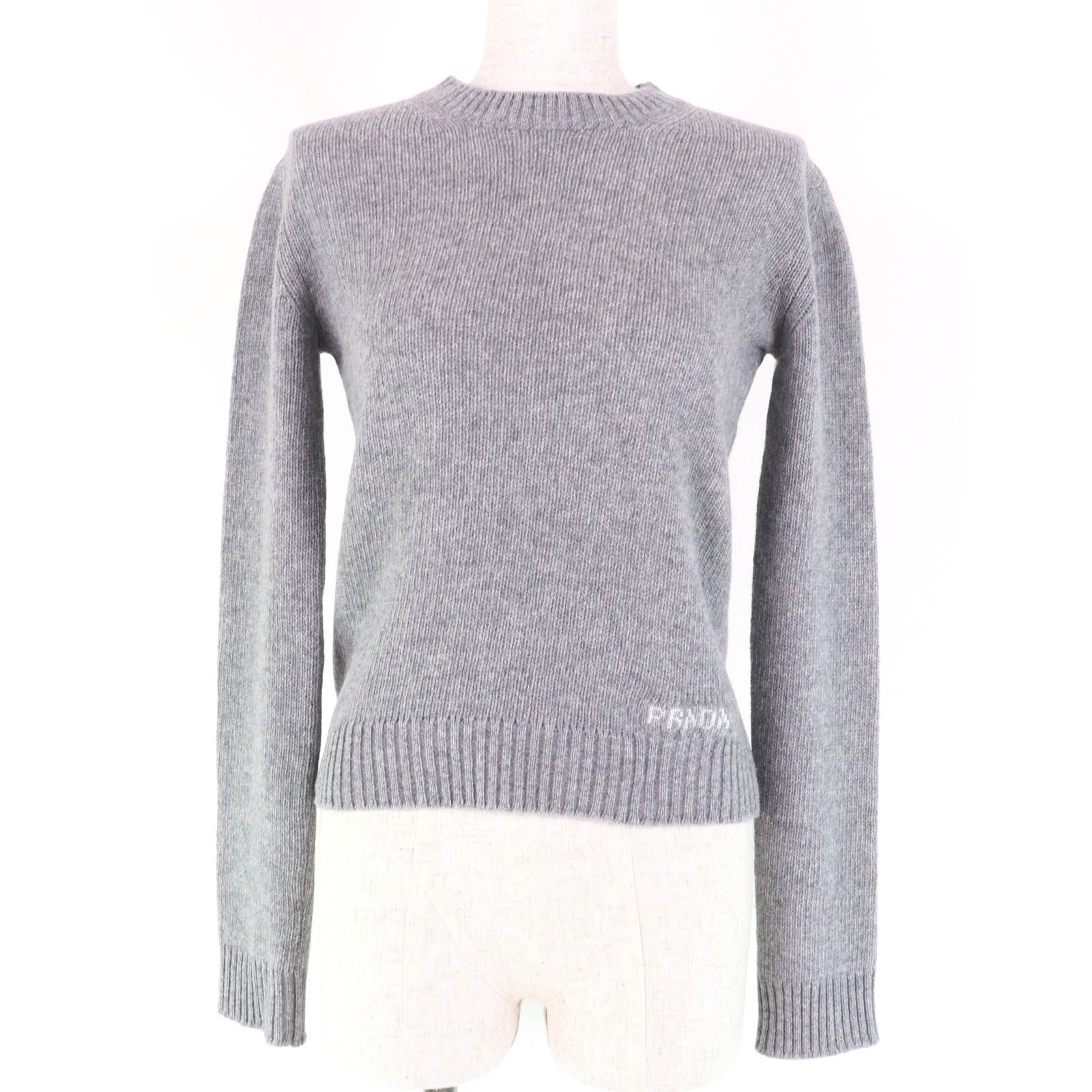 美品 プラダ
 ニット グレー レディース 38 P24M2H