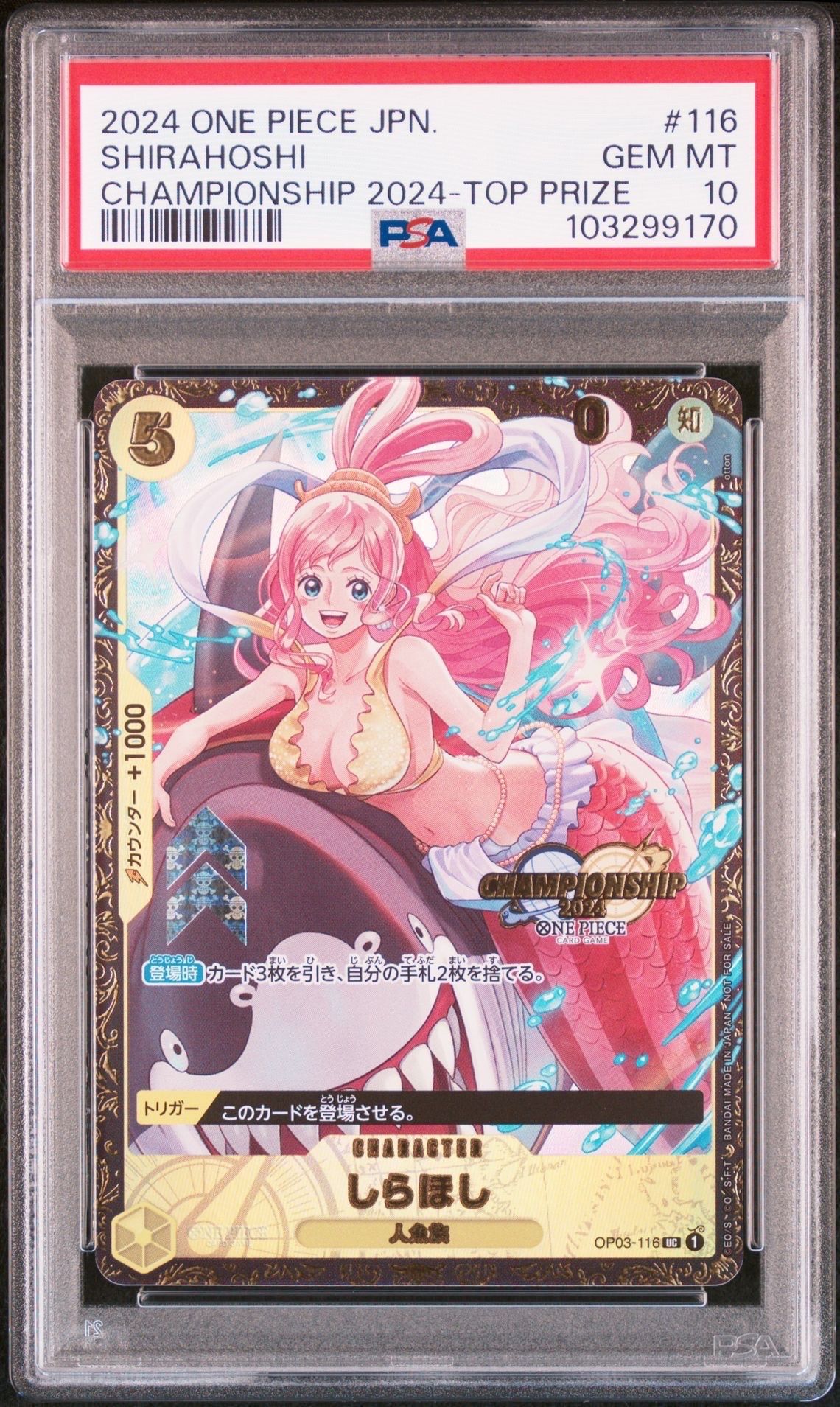 しらほし UC [OP03-116](プロモーションカード「チャンピオンシップ2024 記念品」)