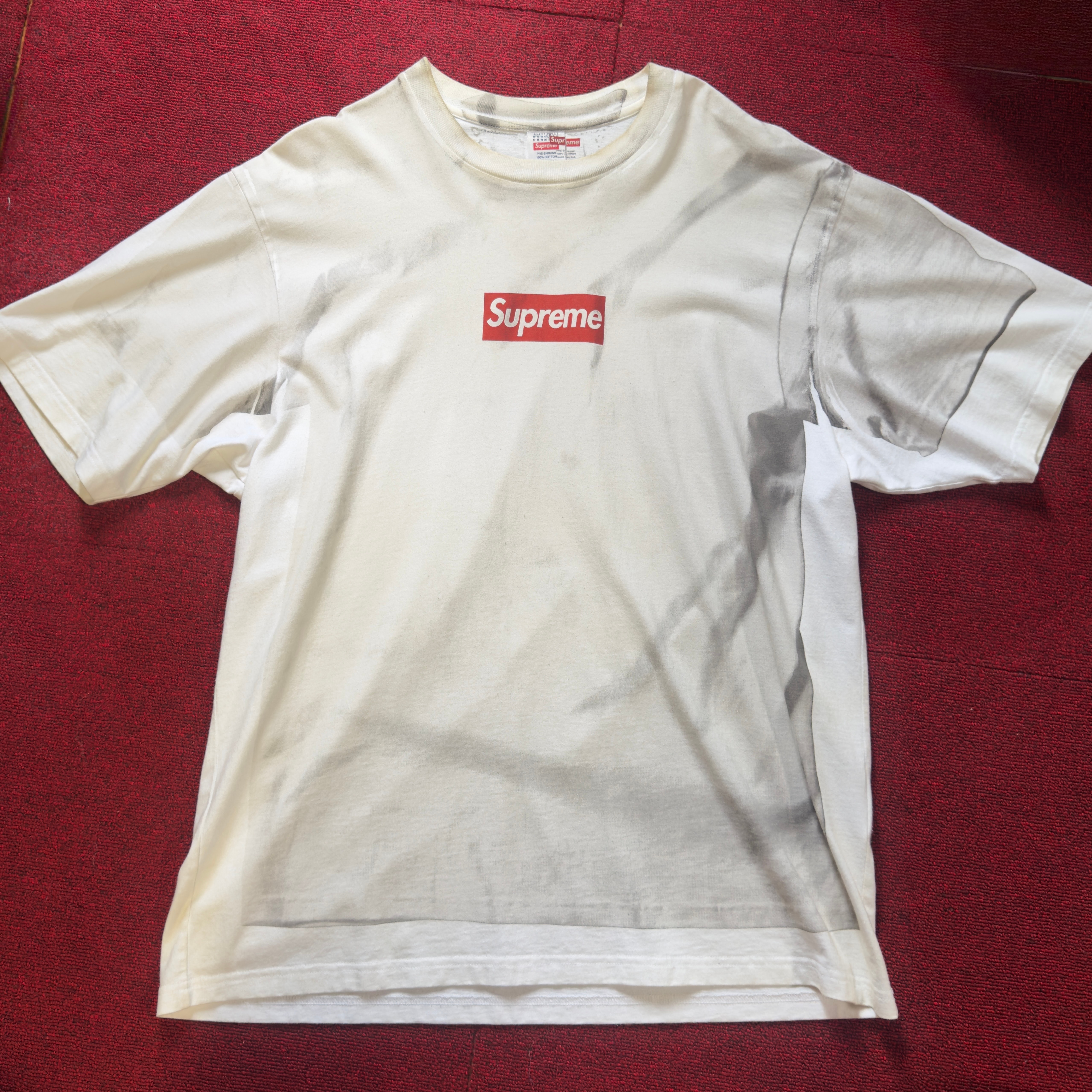 Supreme x MM6 Maison Margiela Box Logo Tee "White"