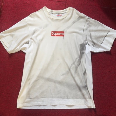 Supreme x MM6 Maison Margiela Box Logo Tee "White"