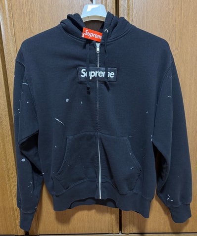 Supreme x MM6 Maison Margiela Box Logo Zip Up Hooded Sweatshirt "Black"