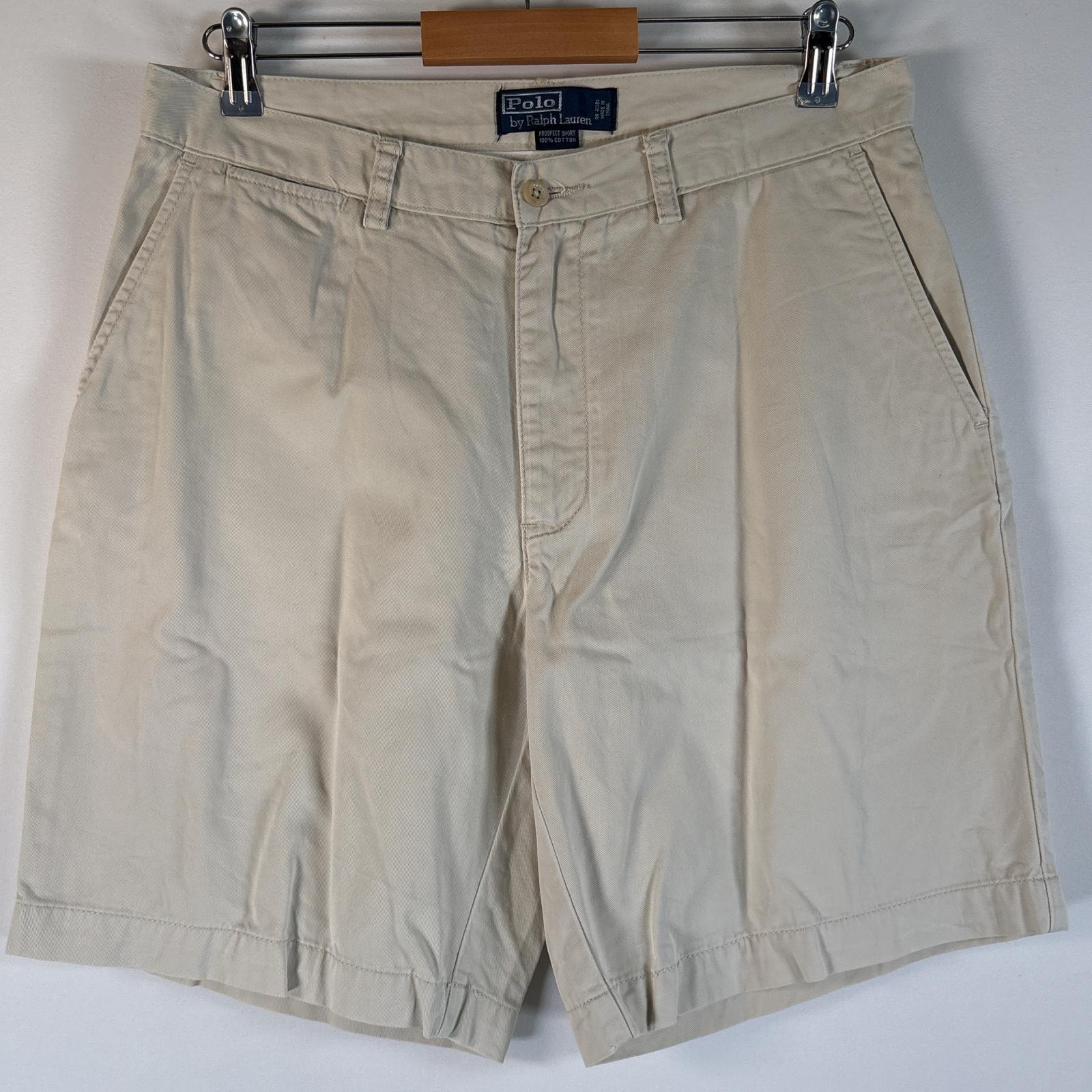 古着 90's/90年代 ポロバイラルフローレン Polo by Ralph Lauren ショートパンツ 半ズボン ポロチノ 短パン w33 ライトベージュ メンズ