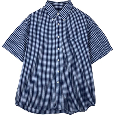 古着 ブルックスブラザーズ Brooks Brothers 346 半袖 ボタンダウン チェックシャツ メンズL相当/eaa641476
