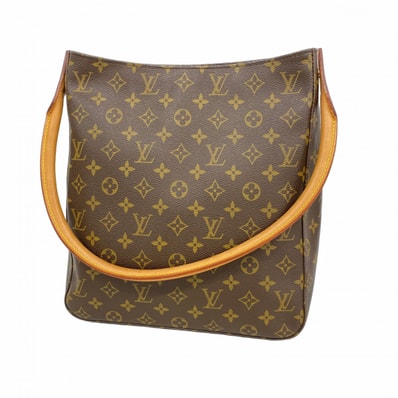 【6dc3520-h】ルイヴィトン ショルダーバッグ モノグラム ルーピングGM M51145 ブラウン【中古】レディース