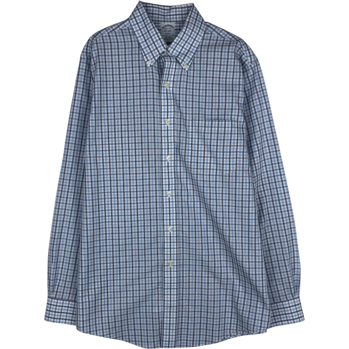 古着 ブルックスブラザーズ Brooks Brothers Est.1818 REGENT 長袖 ボタンダウンチェックシャツ メンズM相当/eaa646558