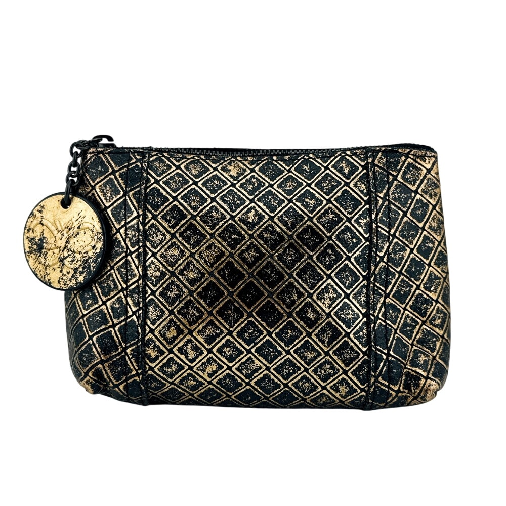 ボッテガヴェネタ BOTTEGAVENETA ポーチ バタフライ 蝶々 イントレッチオミラージュ 小物入れ ゴールド