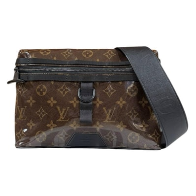 ルイヴィトン グレーズメッセンジャーPM モノグラムグレーズ ショルダーバッグ M43895 ブラウン レディース LOUIS VUITTON 中古