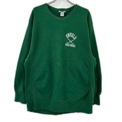 リー 90s USA製 グリーン プリント スウェット リバースウィーブ XL