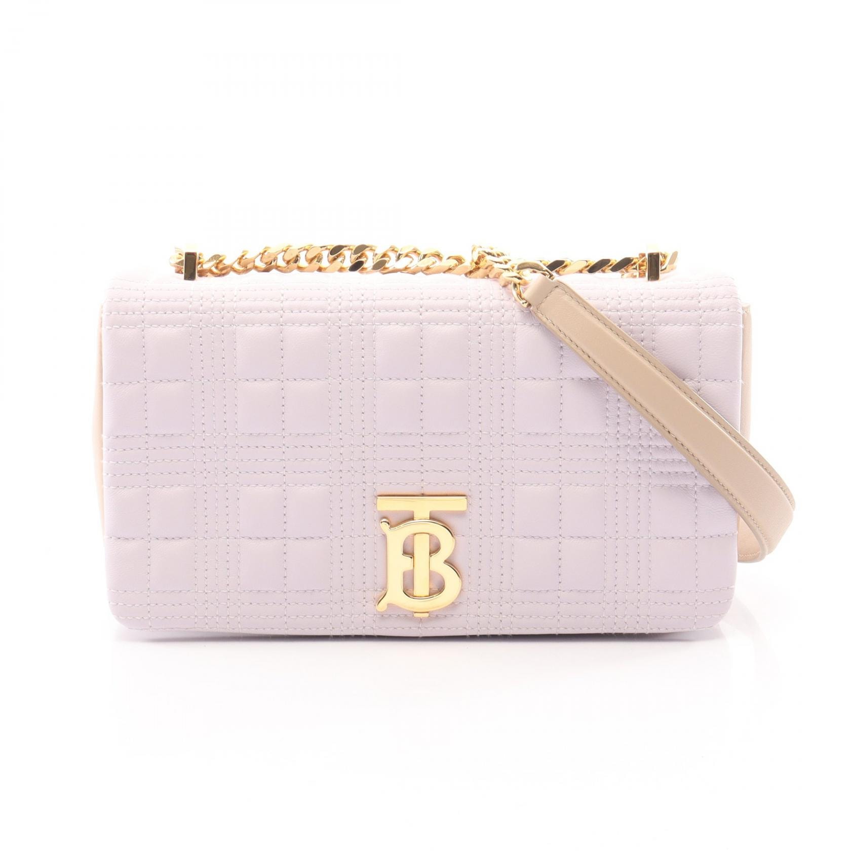 バーバリー BURBERRY ローラバッグ スモール ショルダーバッグ バッグ レザー レディース ピンク系 / ベージュ系 【中古】