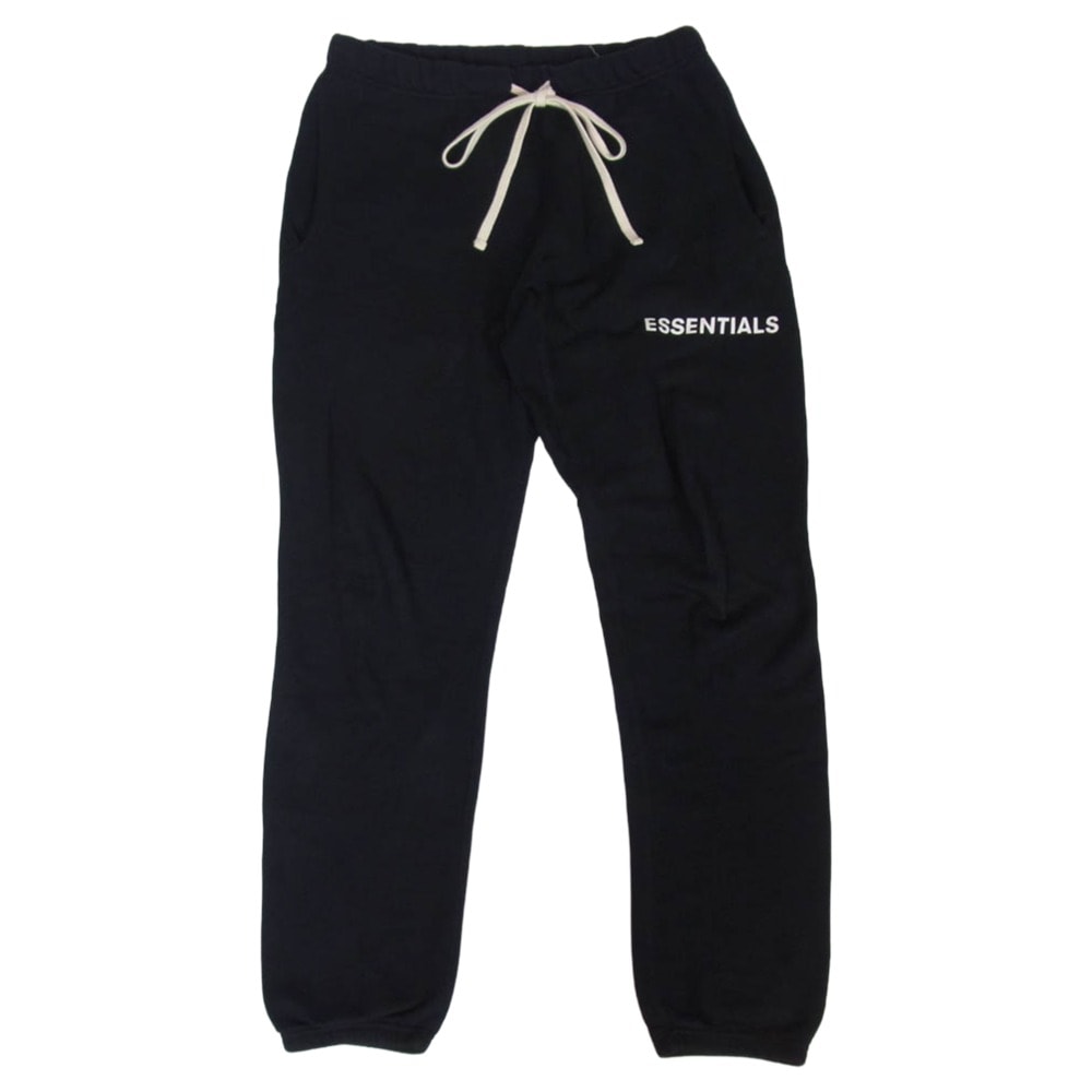 FEAR OF GOD フィアオブゴッド ESSENTIALS エッセンシャルズ ドローコード ロゴ スウェット パンツ ブラック系 S【中古】