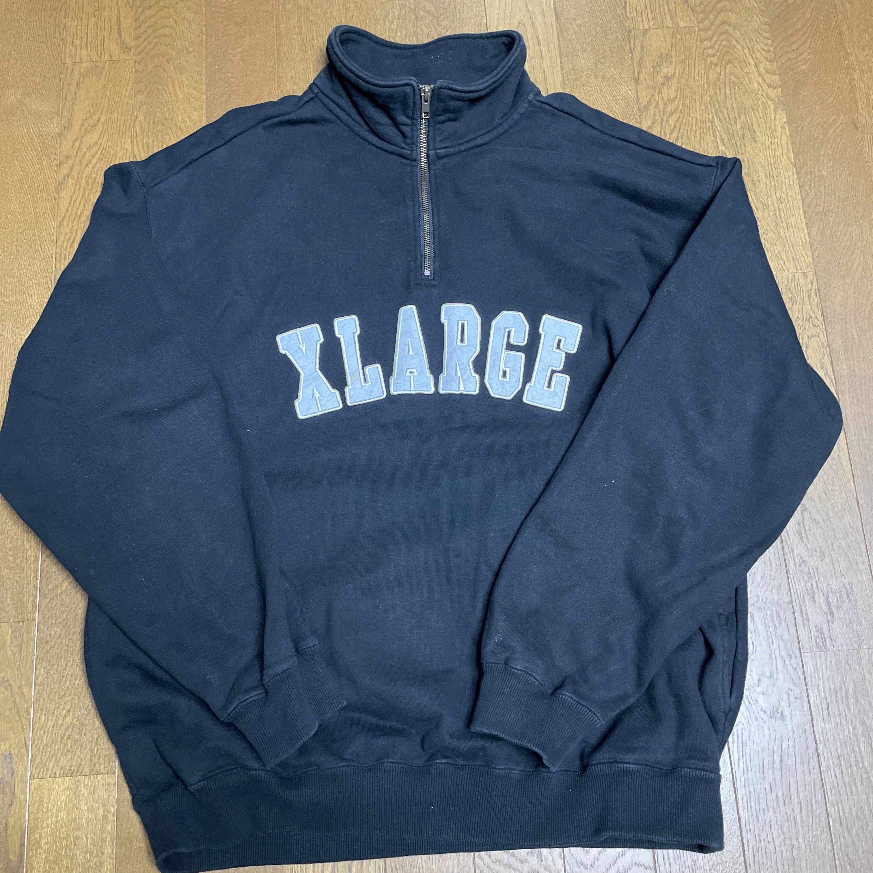 XLARGE HALF ZIP PULLOVER SWEAT "Black"