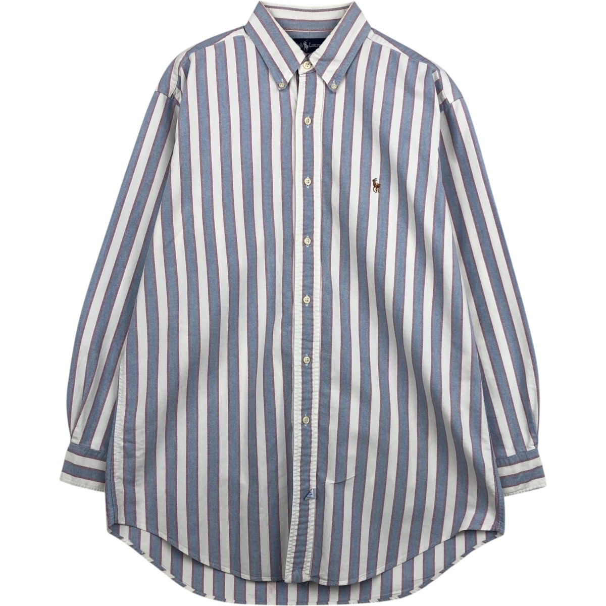 古着 ラルフローレン Ralph Lauren YARMOUTH 長袖 ボタンダウンストライプシャツ メンズL相当/eaa629106