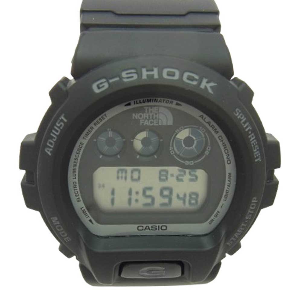 Supreme シュプリーム 時計 22AW DW-6900NS × THE NORTH FACE ノースフェイス × G-SHOCK ジーショック Watch TIMES SQUARE デジタルウォッチ 腕時計 ブラック系【美品】【中古】