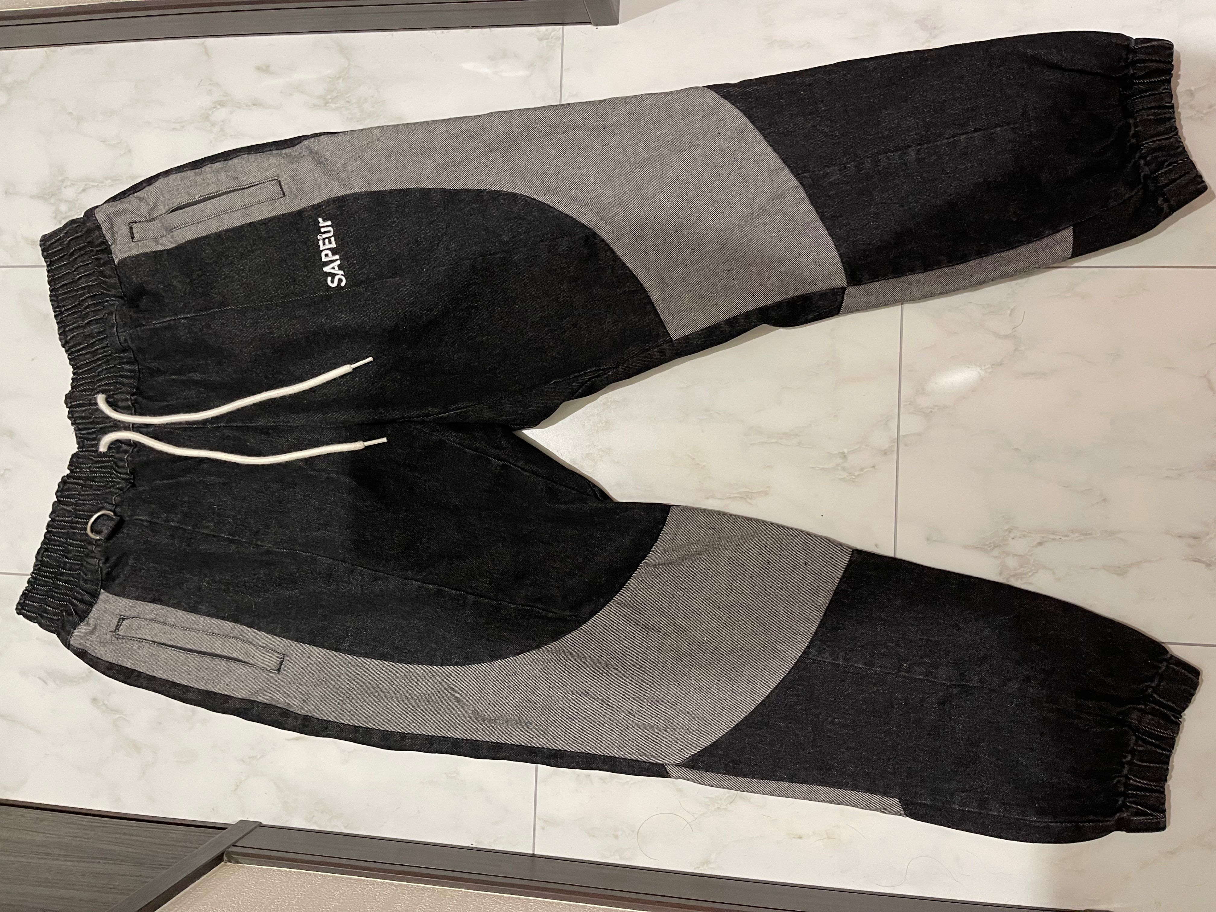 SAPEur DENIM TRACK PANTS "Black"