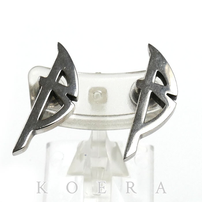 BALENCIAGA バレンシアガ 真鍮 TYPO METAL ピアス 787785TZ99I0911 ユニセックス【中古】