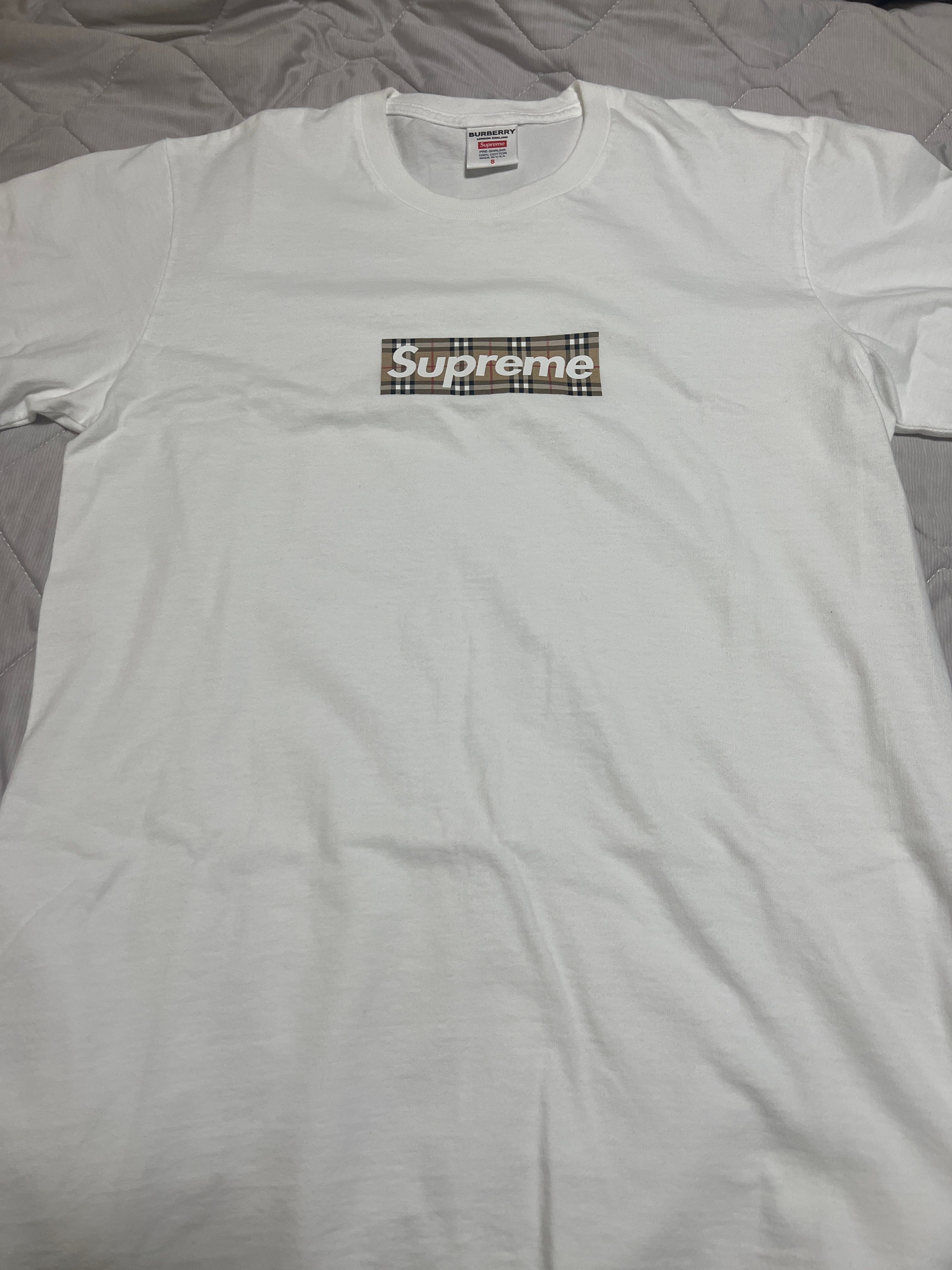 Supreme / Burberry Box Logo Tee "White"