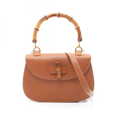 グッチ GUCCI バンブー 2WAY ハンドバッグ バッグ レザー レディース ブラウン系 000・1951・0633 【中古】