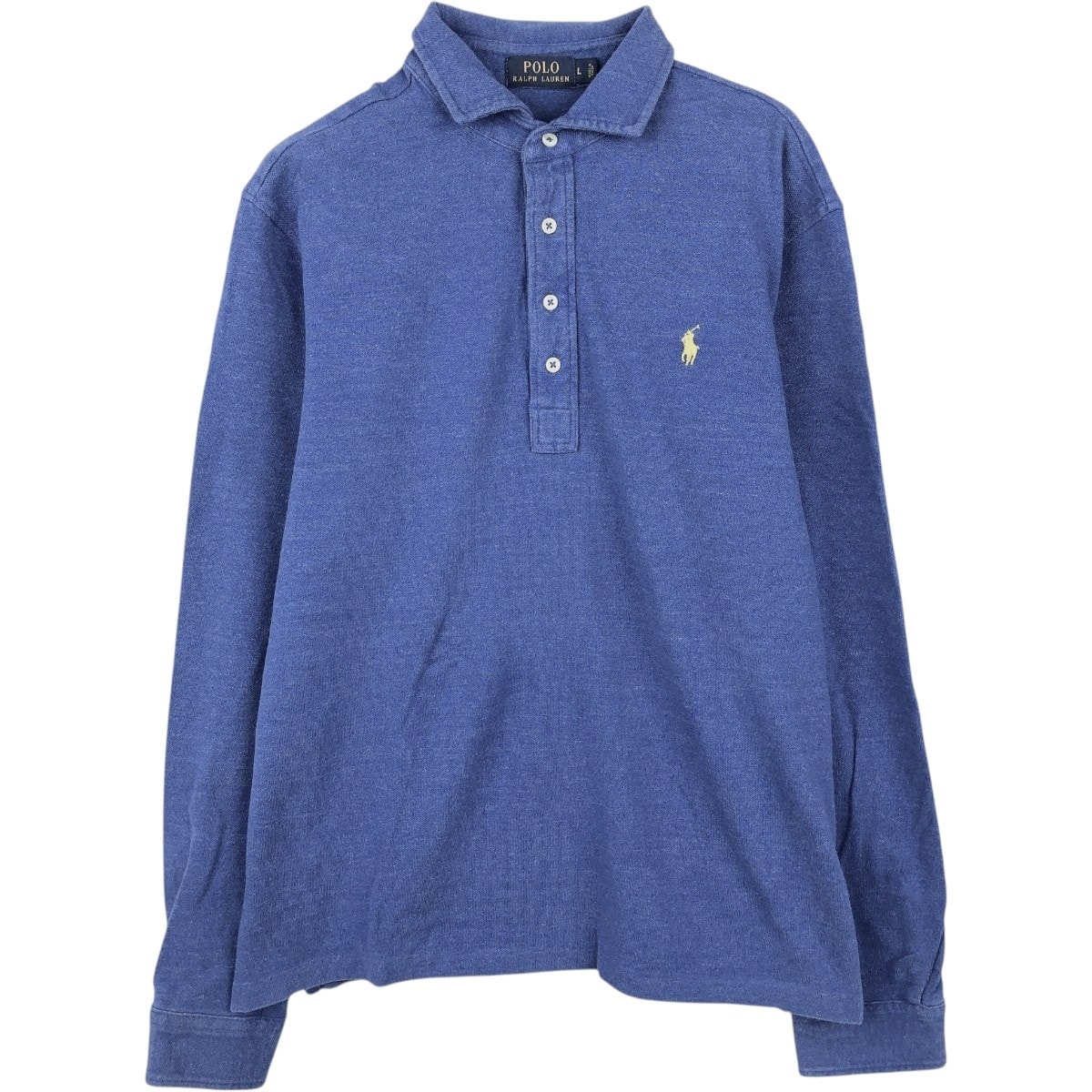 古着 ラルフローレン Ralph Lauren POLO RALPH LAUREN ワイドカラー 長袖 ポロシャツ メンズL相当/eaa669788