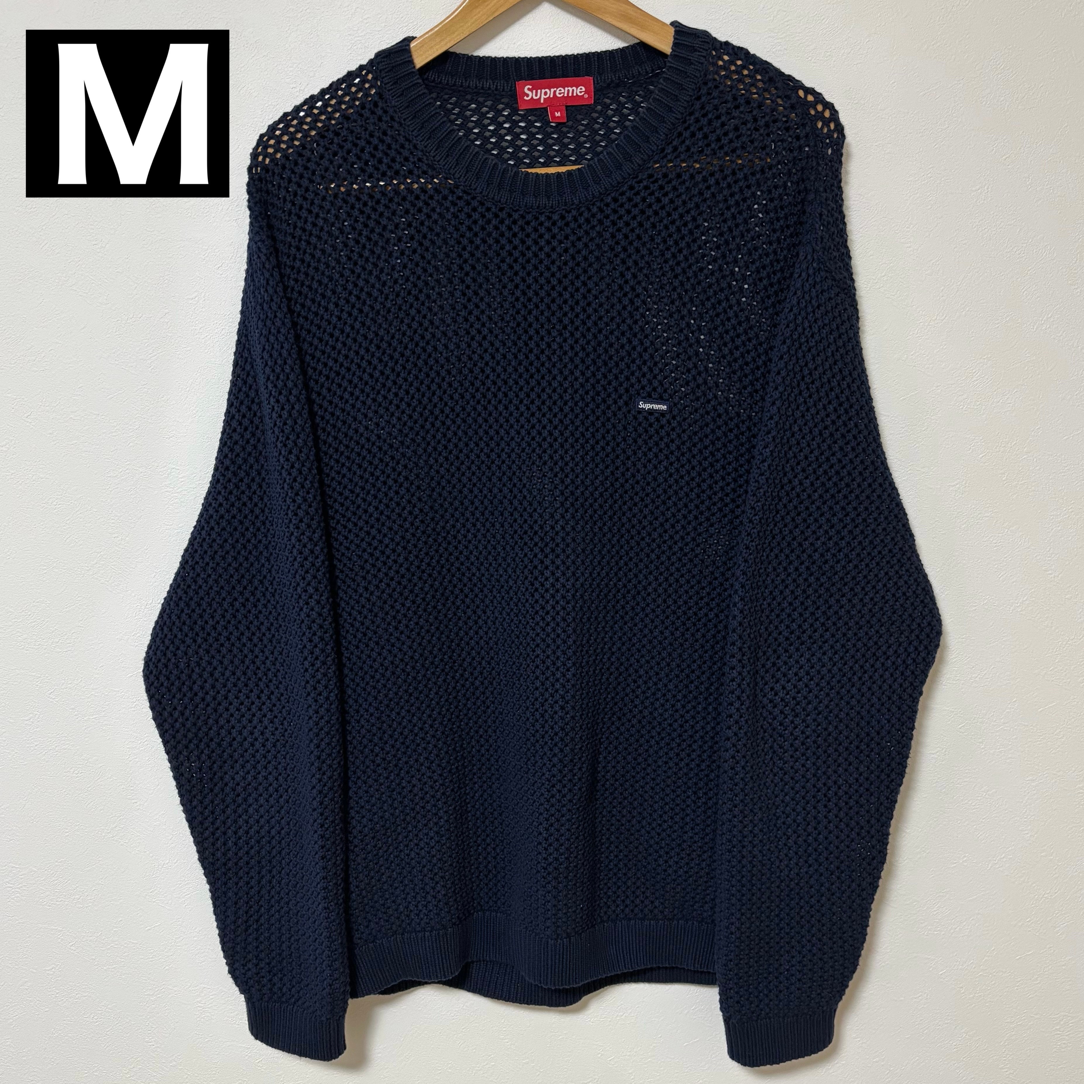 Supreme Open Knit Small Box Sweater "Navy"