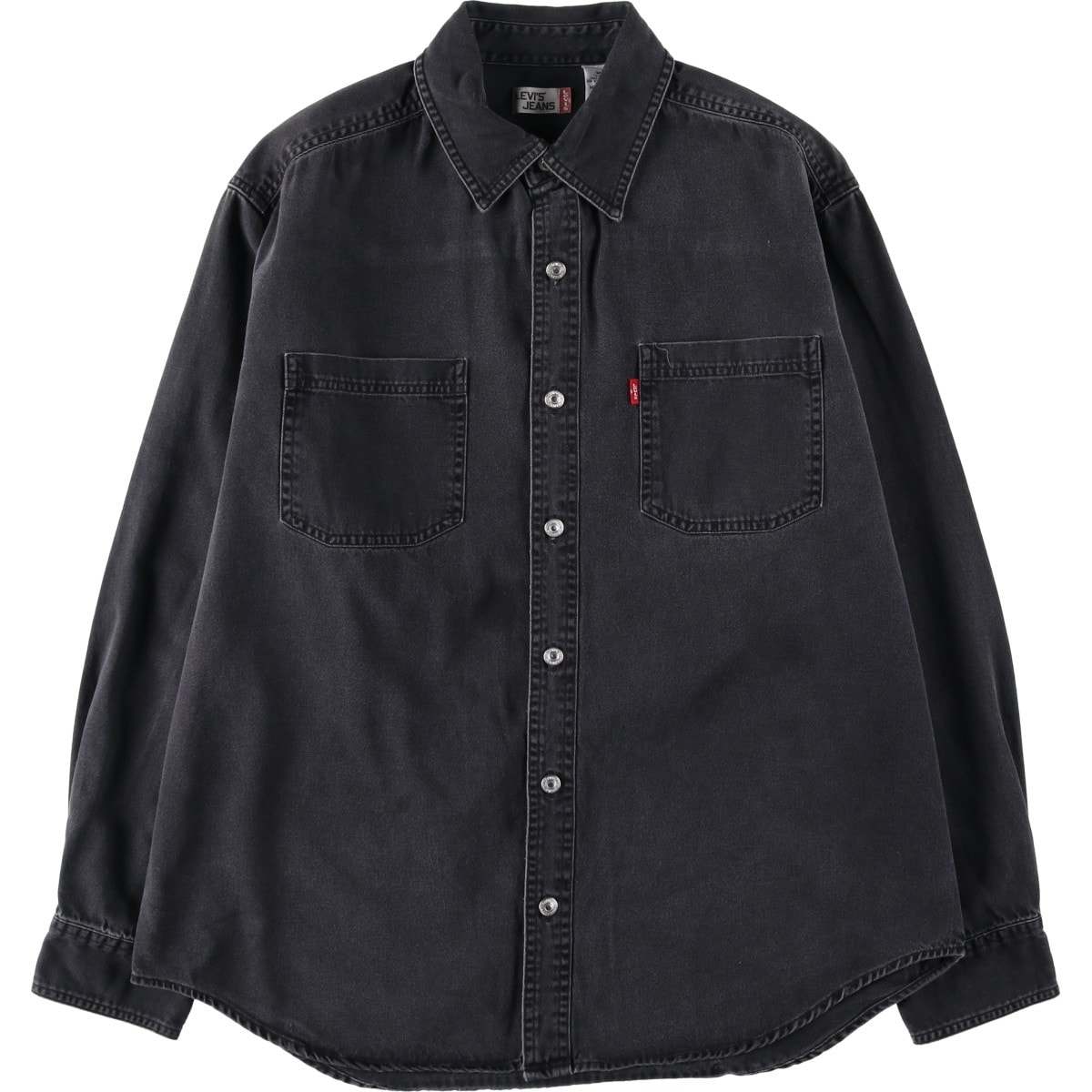 古着 90~00年代 リーバイス Levi's RED TAB 長袖 ブラックデニムシャツ メンズL相当 ヴィンテージ/eaa646623