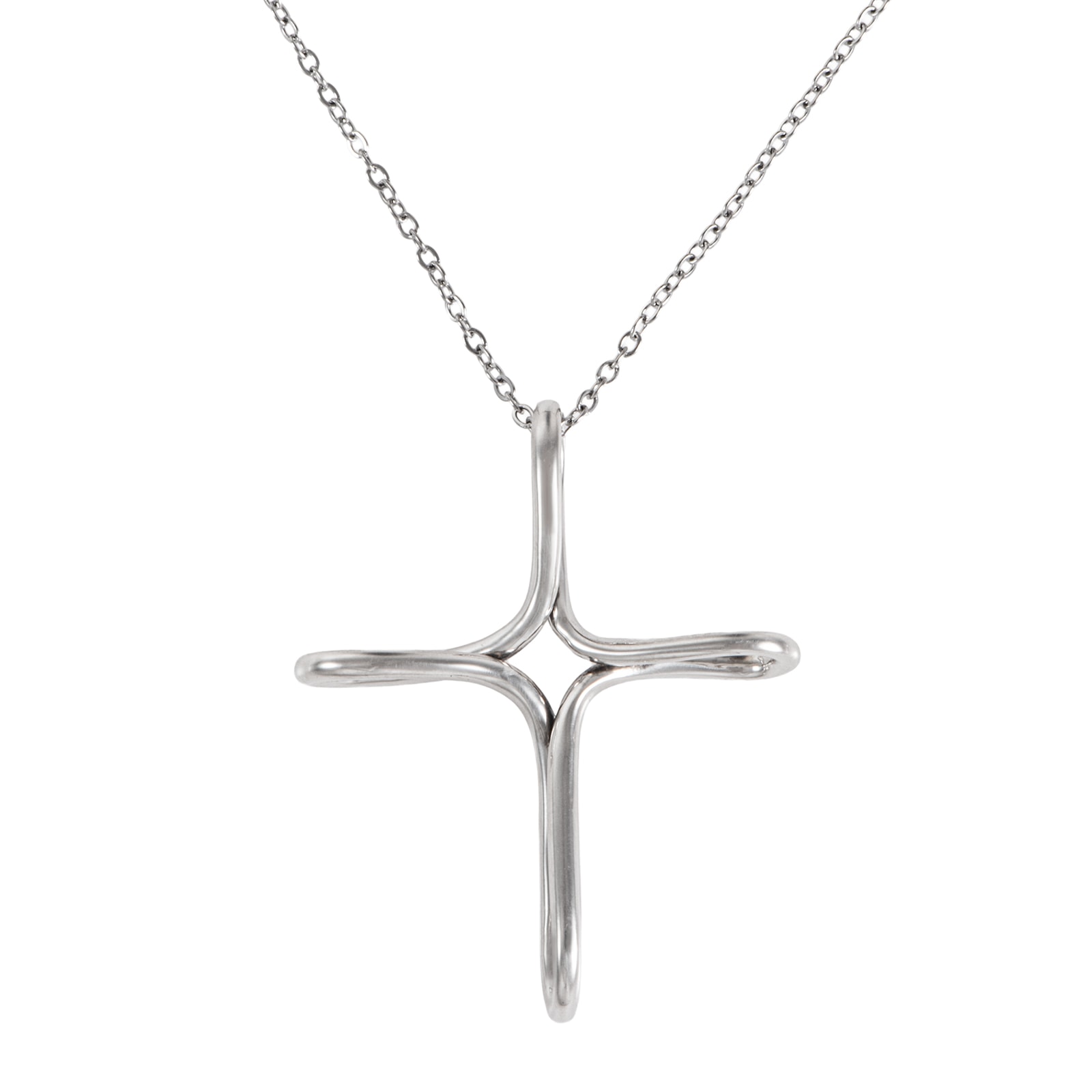 TIFFANY&Co. ティファニー インフィニティ クロス ネックレス ペンダント スターリングシルバー ステンレススチール シルバー【中古】