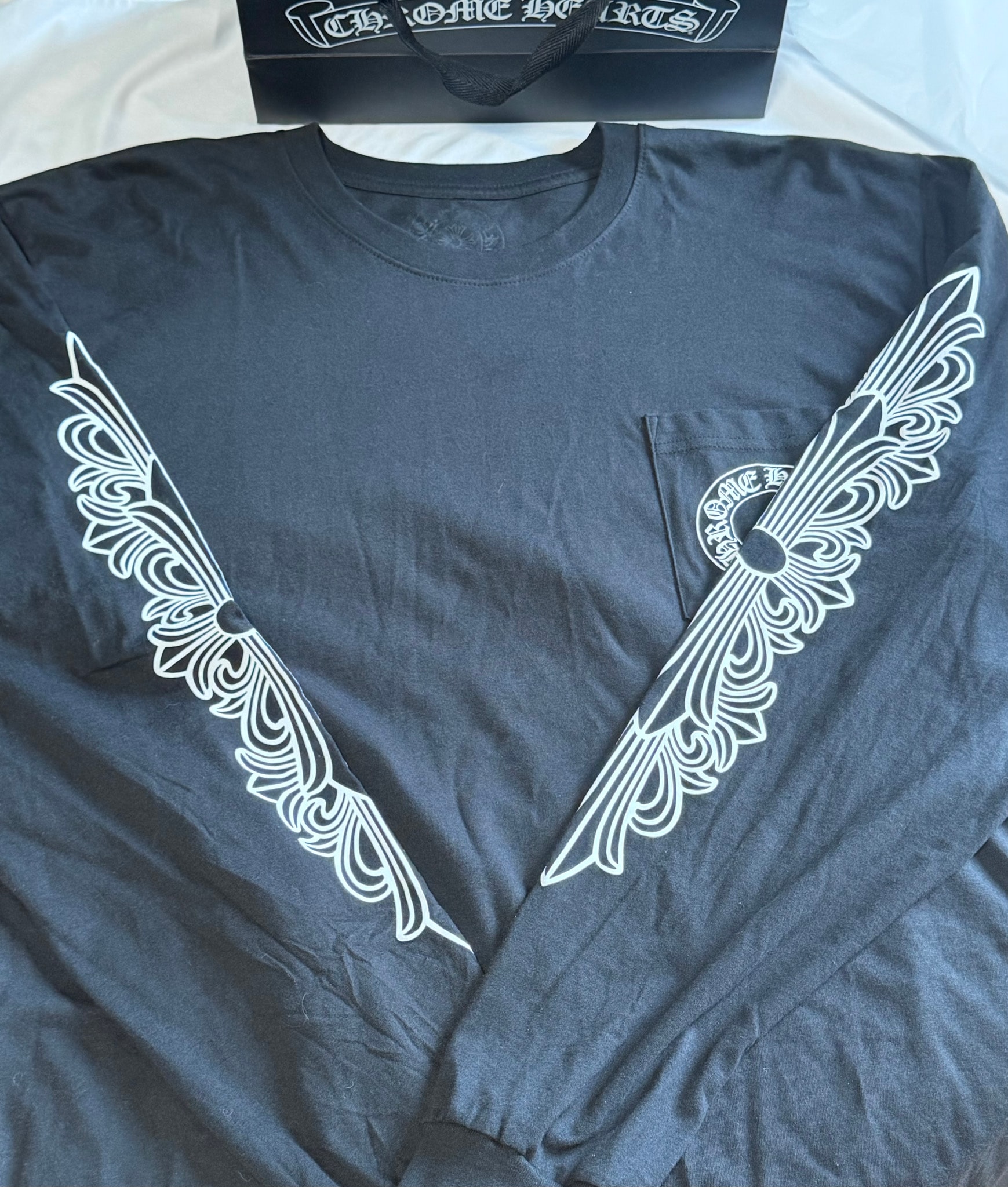 Chrome Hearts Horseshoe Floral Cross L/S T-Shirt "Black"