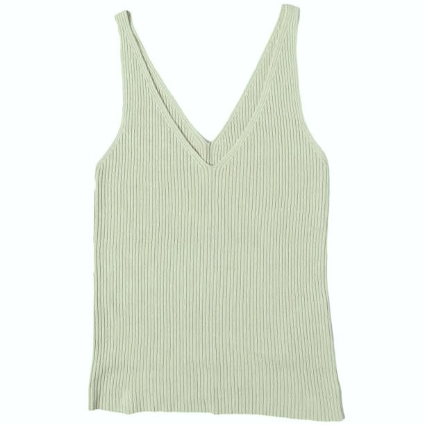 Pilgrim Surf+Supply ピルグリム サーフ+サプライ 19SS June Knit Tank Top リネンリブニットタンクトップ 37-05-0011-048 1 Light Green BEAMS キャミソール トップス g27361