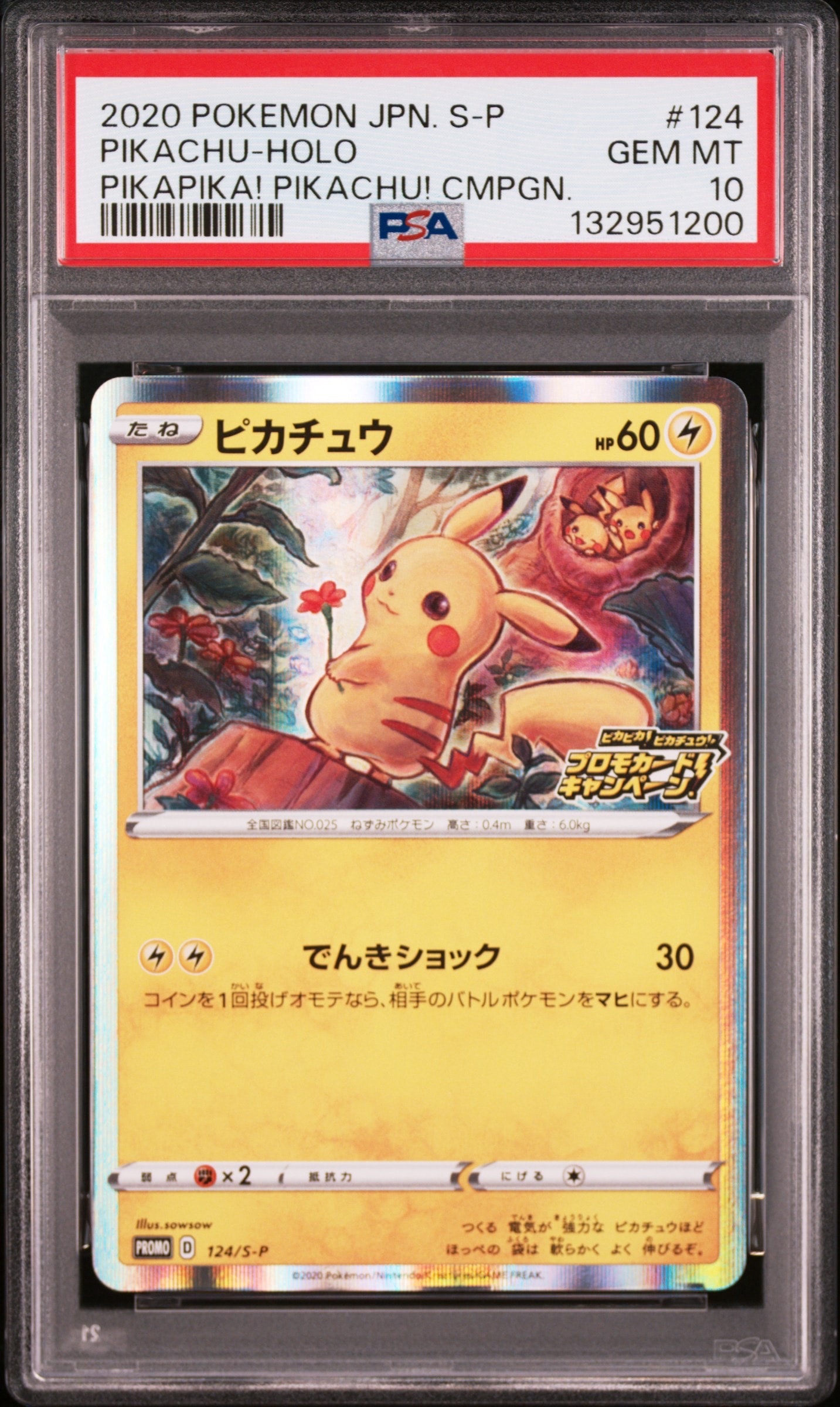 ピカチュウ: プロモ P [S-P 124](ピカピカ!ピカチュウ!プロモカードキャンペーン)