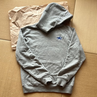 Nike Jordan x Awake NY Embroidered Hoodie (US Size) "Heather Grey/Game Blue"