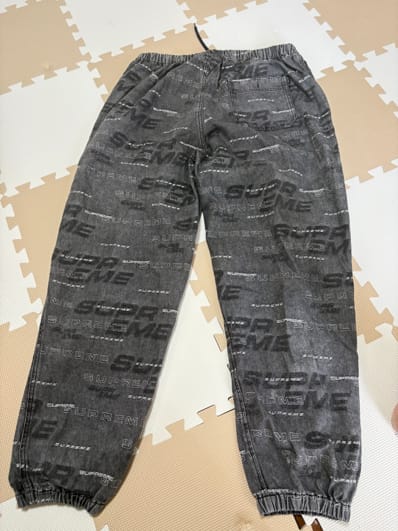 Supreme Dimensions Logo Denim Skate Pant "Black"
