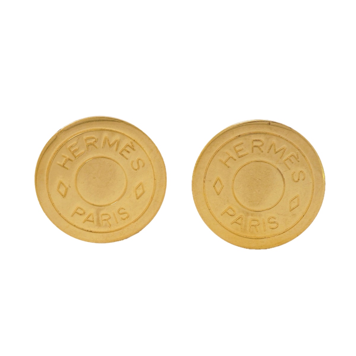 【6jkb0332】エルメス イヤリング セリエ GPメッキ ゴールド【中古】レディース