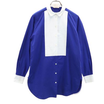 CELINE セリーヌ 長袖 切替 コットンシャツ