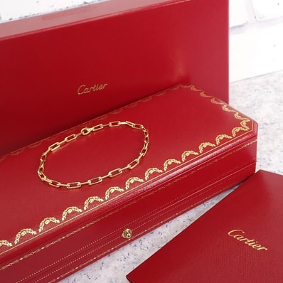 カルティエ CARTIER サントス ドゥ チェーン スモール B6090300 ブレスレット K18イエローゴールド メンズ レディース【中古】【Aランク】