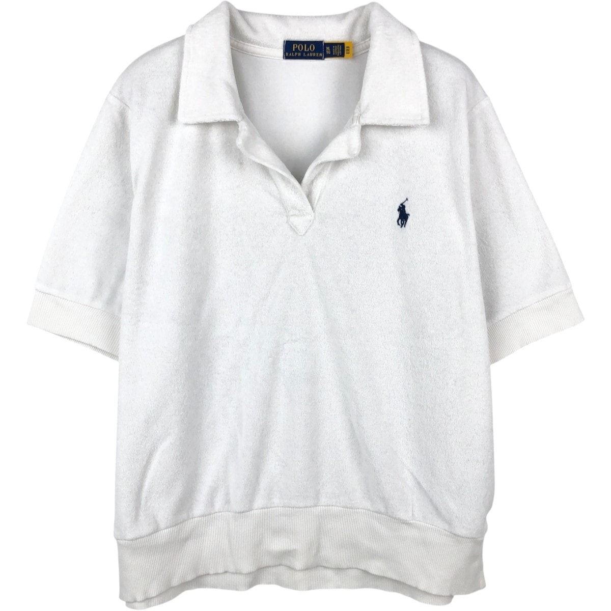 古着 ラルフローレン Ralph Lauren POLO RALPH LAUREN パイル地 スキッパー 半袖 ポロシャツ メンズXL相当/eaa657039