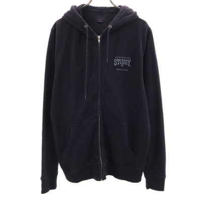 STUSSY ステューシー 長袖 ジップパーカー L ダークグレー系