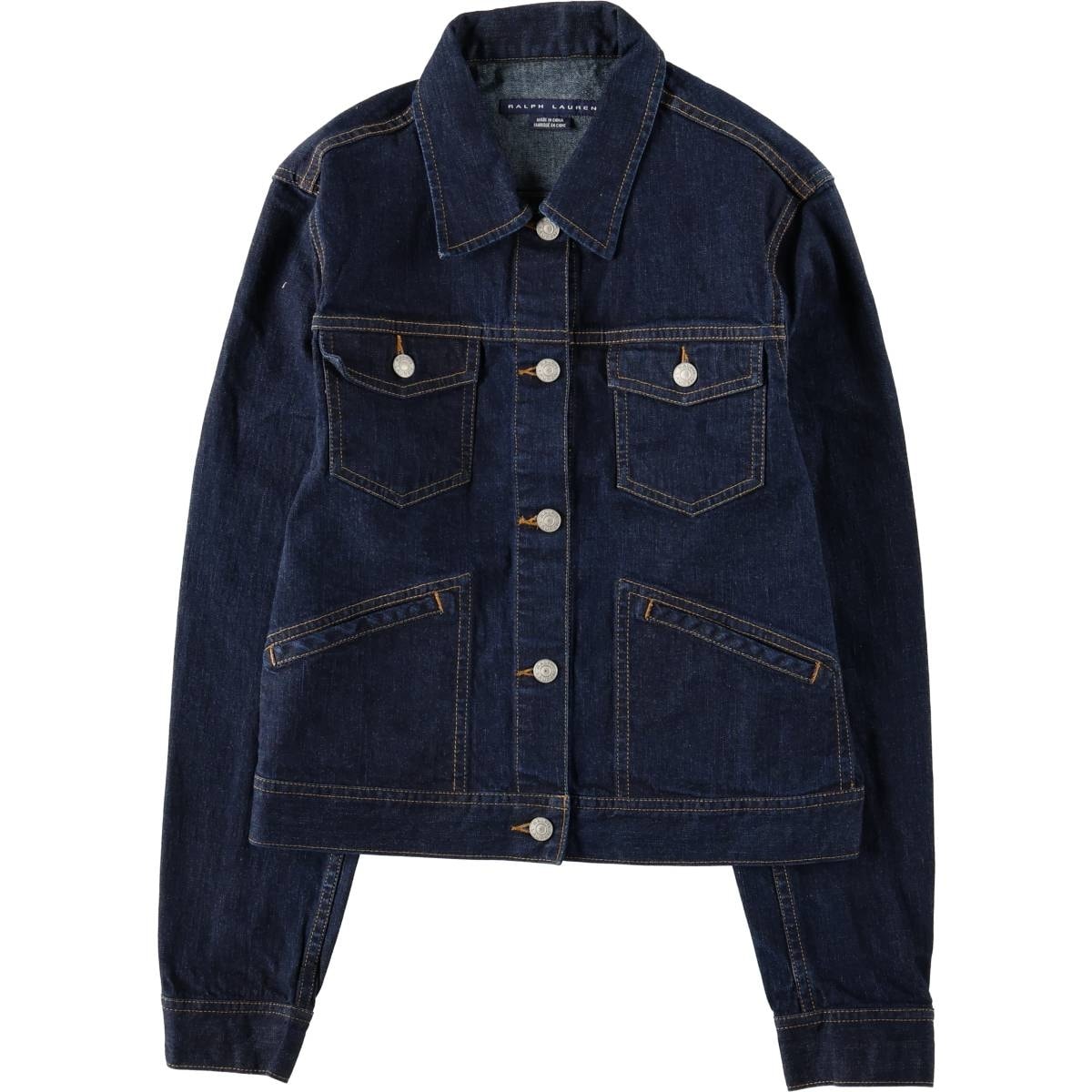 古着 濃紺 ラルフローレン Ralph Lauren Polo Ralph Lauren デニムジャケット Gジャン レディースL相当/eaa677286