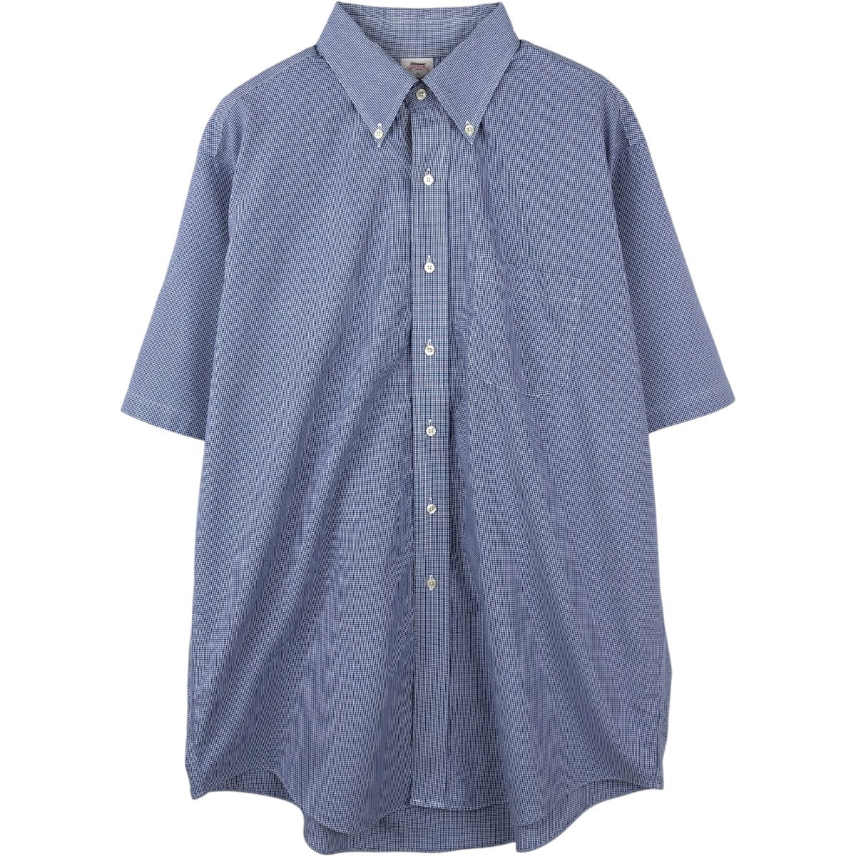 古着 ブルックスブラザーズ Brooks Brothers Est.1818 半袖 ボタンダウン チェックシャツ メンズXL相当/eaa665160