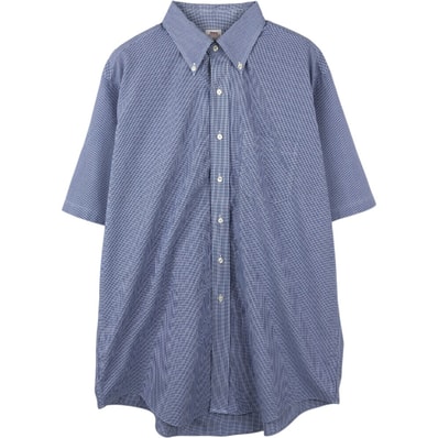 古着 ブルックスブラザーズ Brooks Brothers Est.1818 半袖 ボタンダウン チェックシャツ メンズXL相当/eaa665160