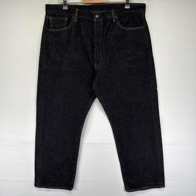 古着 リーバイス Levi's デニム パンツ Gパン ボタンフライ 5ポケット 大きいサイズ 501 ストレート W42 L30 ブラック系 メンズ