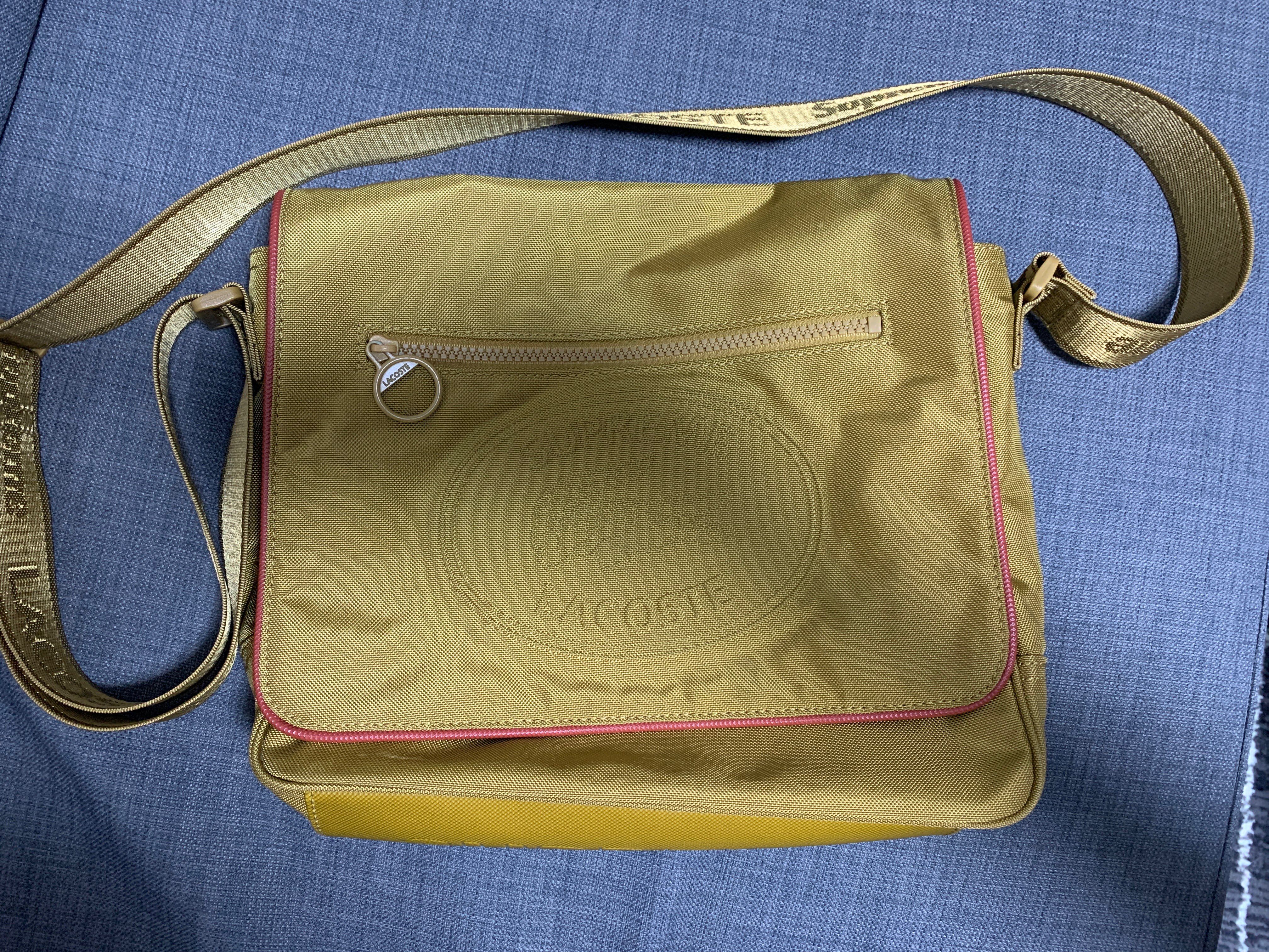 Supreme x LACOSTE Small Messenger Bag "Tan"