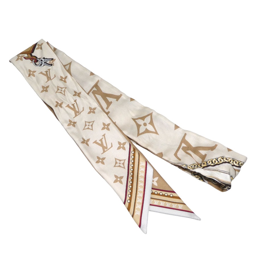 ルイ ヴィトン LOUIS VUITTON スカーフ バンドーBB シルク ベージュ系 レディース【中古】 r11123a