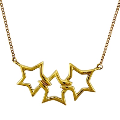 ティファニー トリプルスター ネックレス 18金 K18イエローゴールド レディース TIFFANY&Co. 中古
