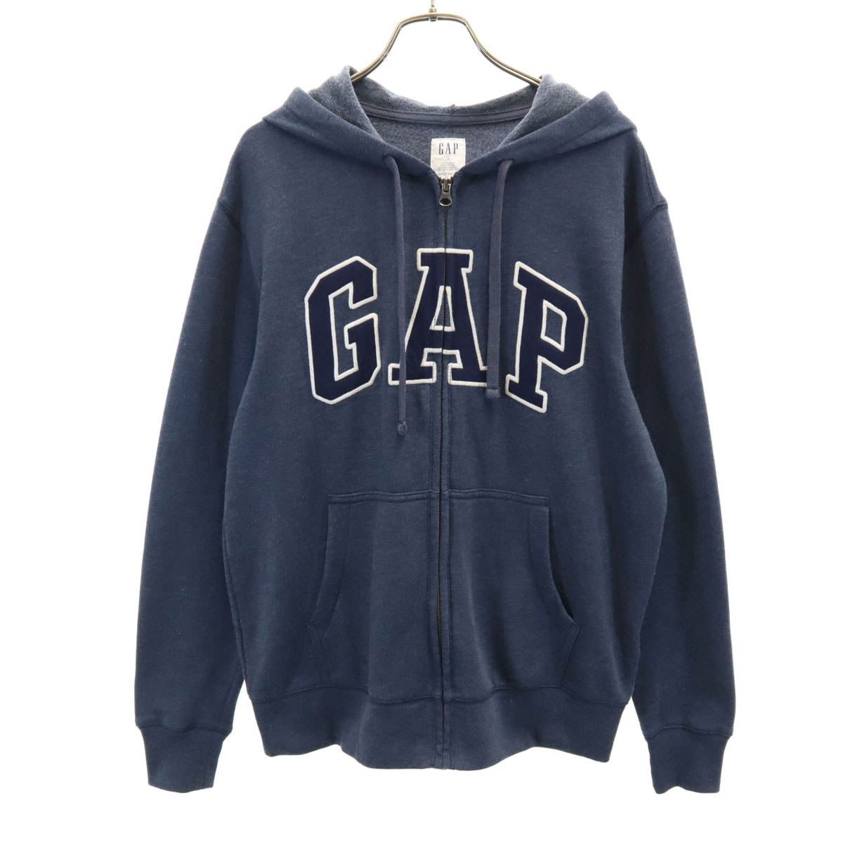 GAP ギャップ 長袖 スウェット ジップパーカー S ネイビー 裏起毛