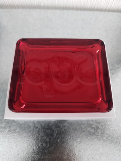 Supreme Debossed Glass Ashtray "Red"