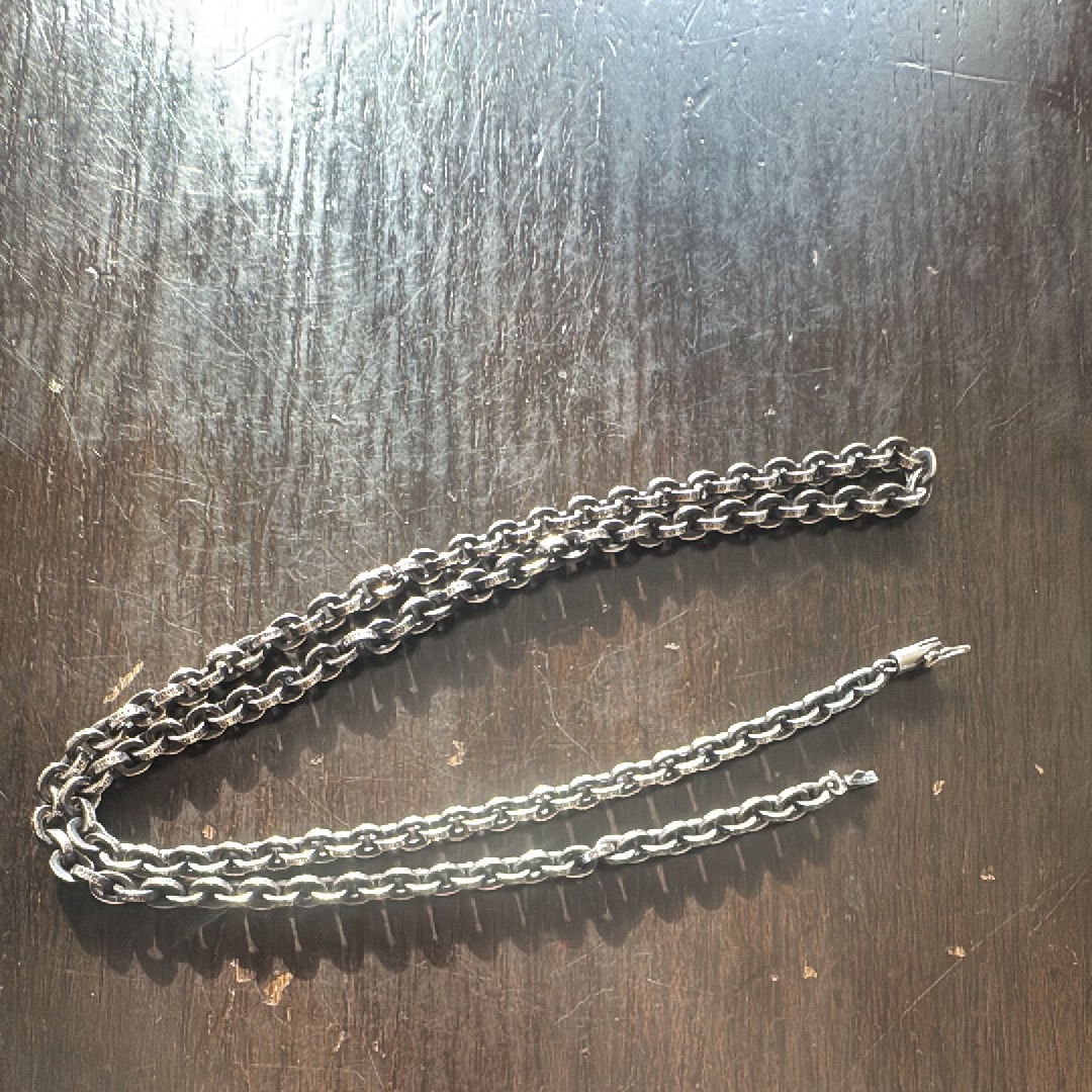 クロムハーツ ペーパー チェーン ネックレス "シルバー"